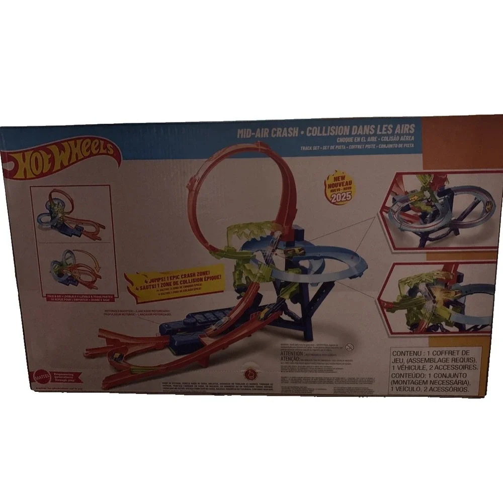 Hot Wheels Action Mid-Air Multi-Crash Stunt‎ Toy Mattel New Car Race Track